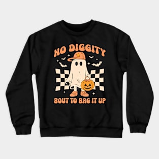 Halloween Ghost Bout to Bag it Up Toddler Kids Crewneck Sweatshirt